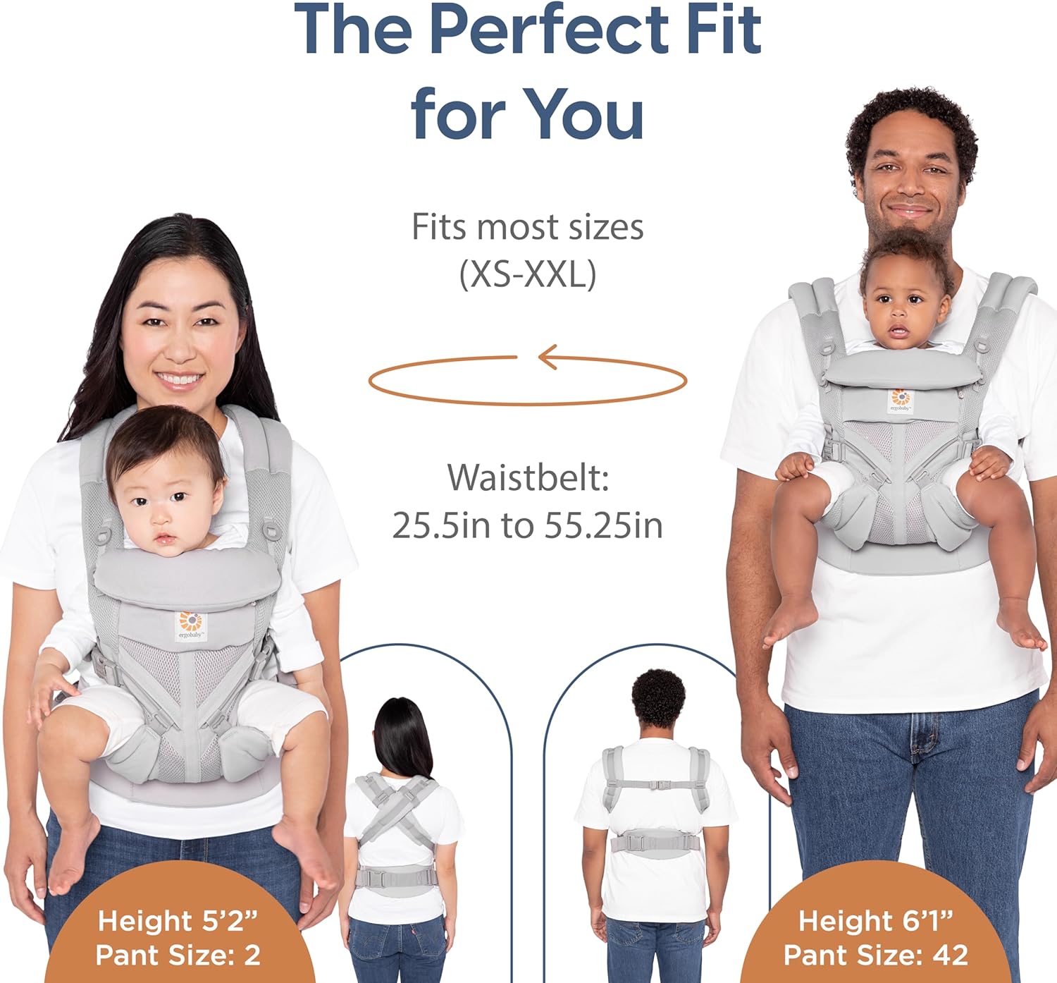 Best Mart  Omni 360 All-Position Baby Carrier with Lumbar Support – Pure Black | Newborn to Toddler (7-45 lbs)